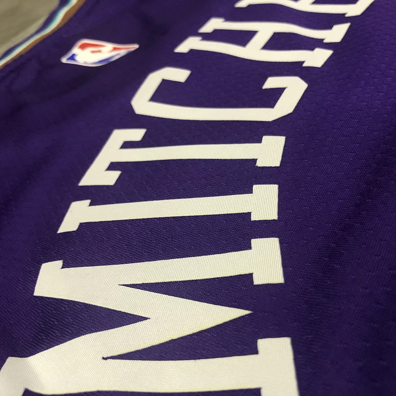 Utah Jazz Basketball Jersey Retro Purple #45 MITCHELL