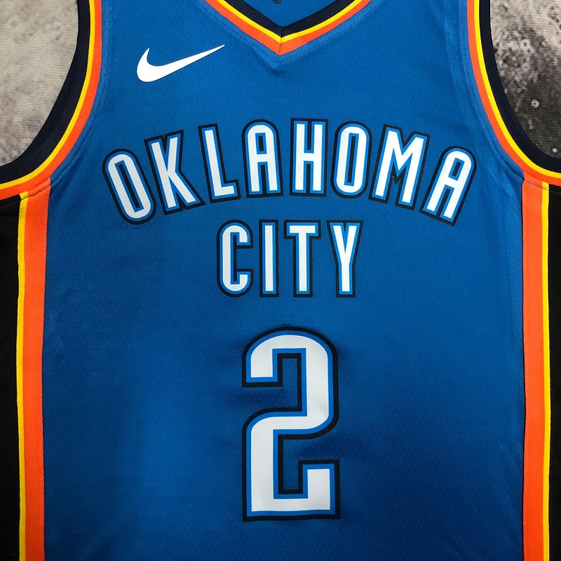 NBA Oklahoma City Thunder Basketball Jersey Blue #2 GILGEOUS ALEXANDER