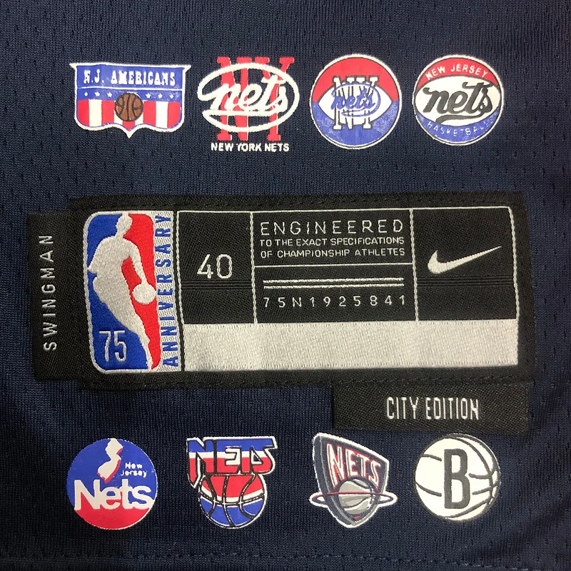 75th anniversary 2022 Season Brooklyn Nets Basketball jersey city version #11 IRVING