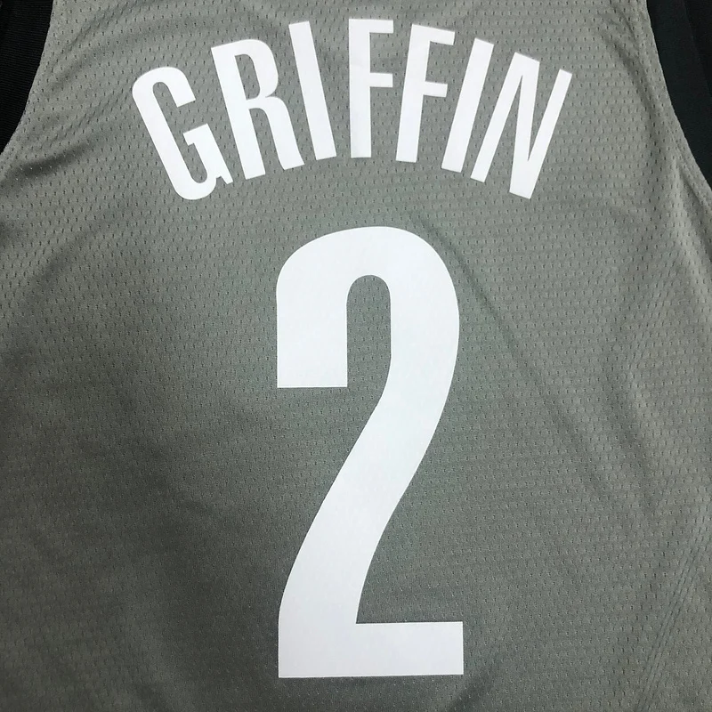 Brooklyn Nets Basketball jersey Flyer style gray #2 GRIFFIN