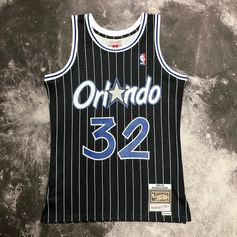 1994 1995 Mitchell Ness Hot Print Retro Orlando Magic Basketball Jersey Black #32 ONEAL