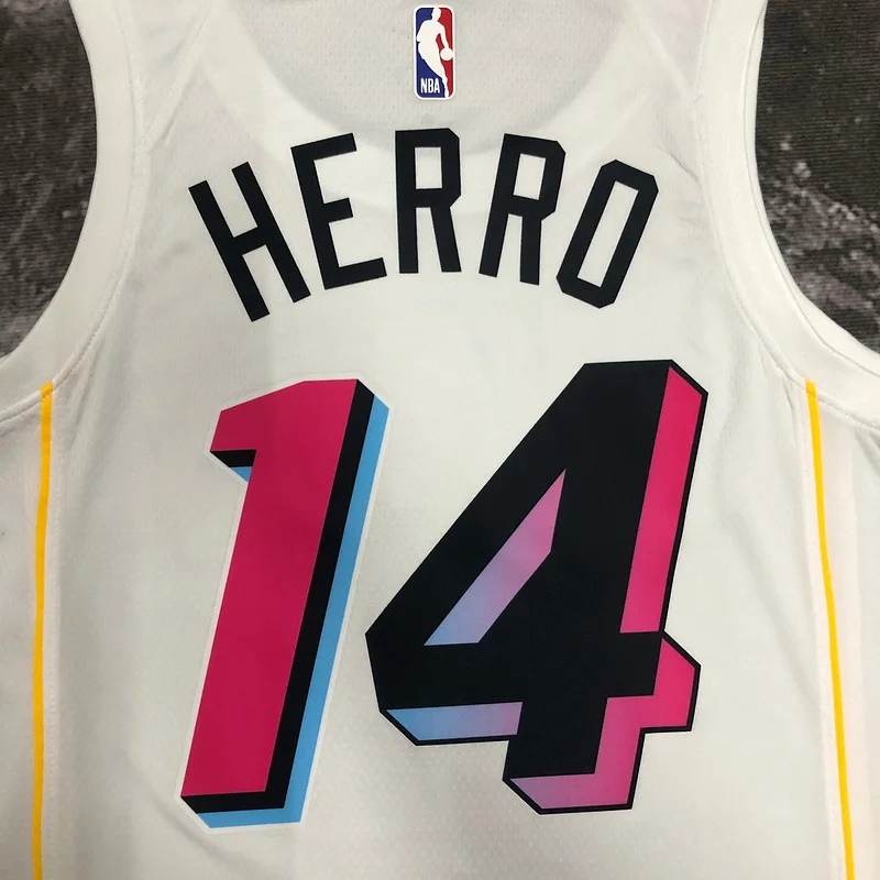 2023 SeasonNBA Miami Heat basketball jersey city version #14 HERRO