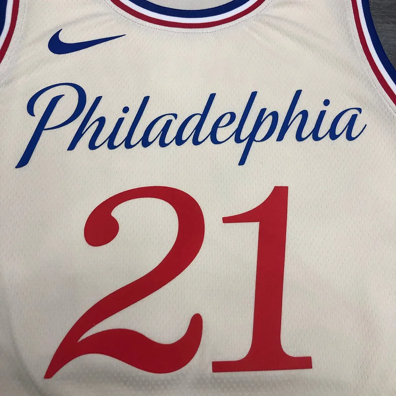 2020 Season NBA Philadelphia 76ers Basketball Jersey city version limited #21 EMBIID