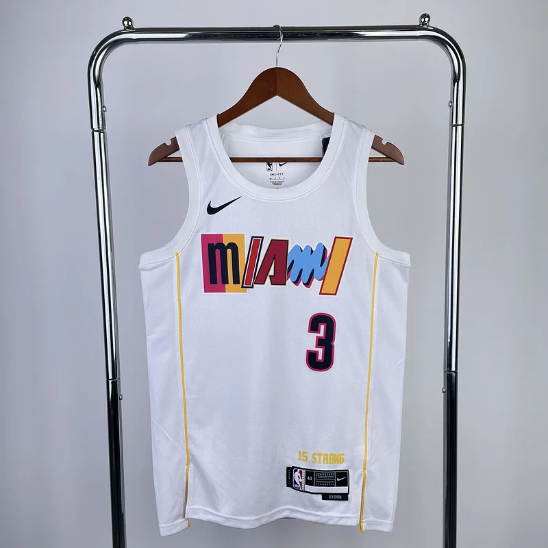 2023 Season NBA Miami Heat basketball jersey city version #3 WADE