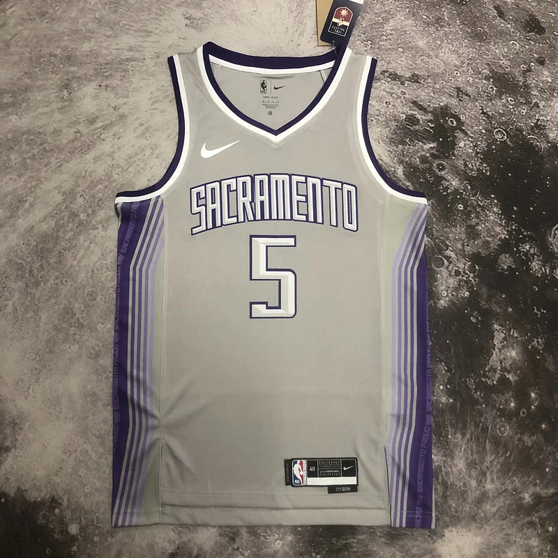 2023 Sacramento Kings Basketball Jersey city version #5 FOX