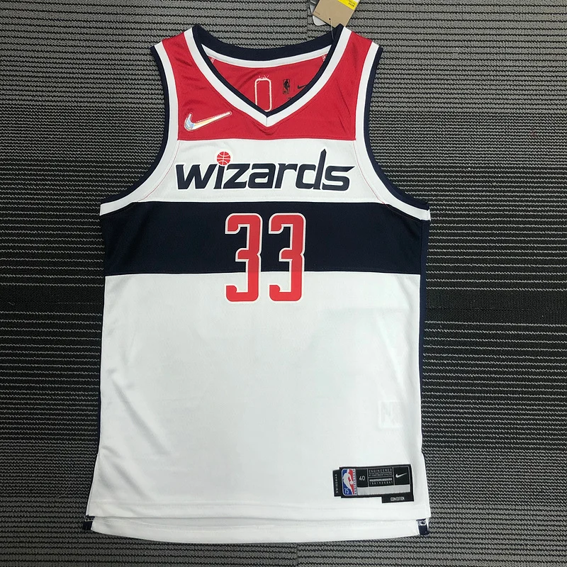 75th anniversary Washington Wizards Basketball Jersey White #33 KUZMA