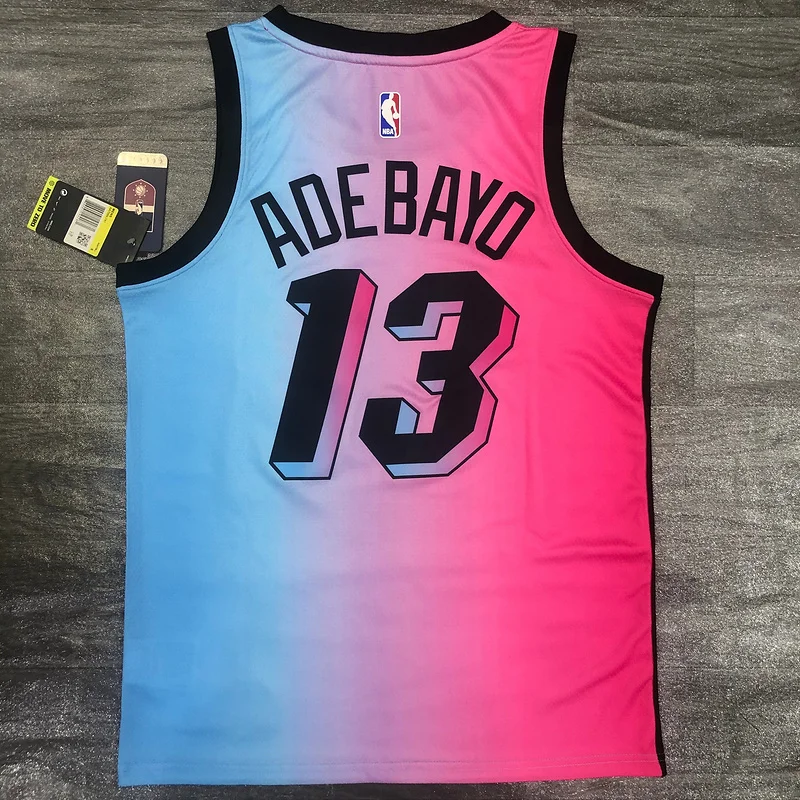 2021 Season NBA Miami Heat basketball jersey city version #13 ADEBAYO