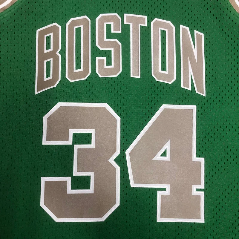 2007 2008 Season MN Hot Print Retro NBA Boston Celtics Basketball Jersey #34 PIERCE