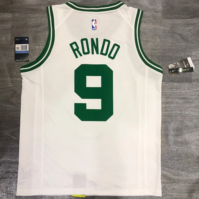 NBA Boston Celtics Basketball Jersey Retro White #9 RONDO