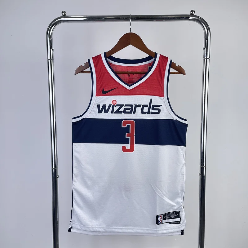 2023  Washington Wizards Basketball Jersey   Home  White  #3    BEAL