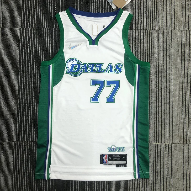 2022 Season NBA Dallas Mavericks basketball jersey city version #77 DONCIC