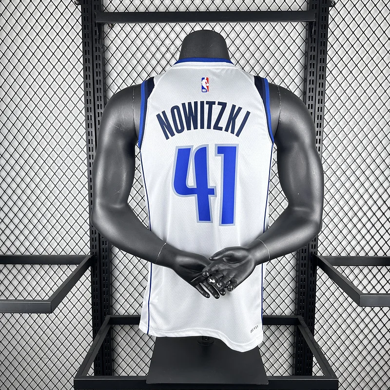 NBA Dallas Mavericks basketball jersey White #41 NOWITZKI