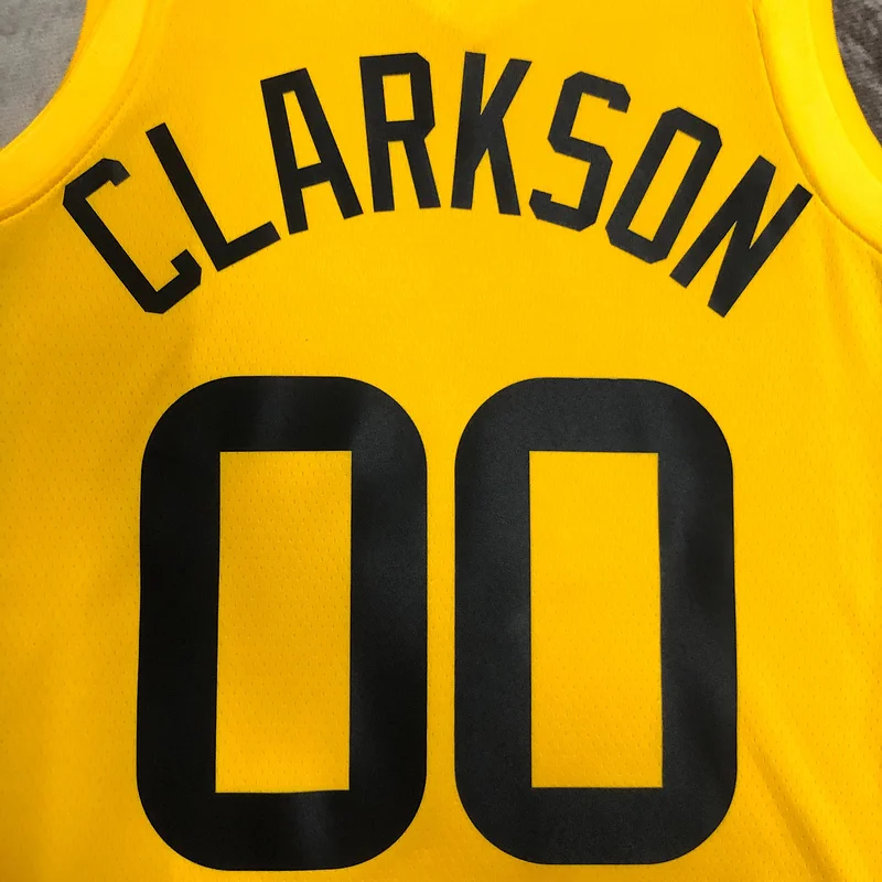 2023 Utah Jazz Basketball Jersey Aawy Yellow #00 CLARKSON