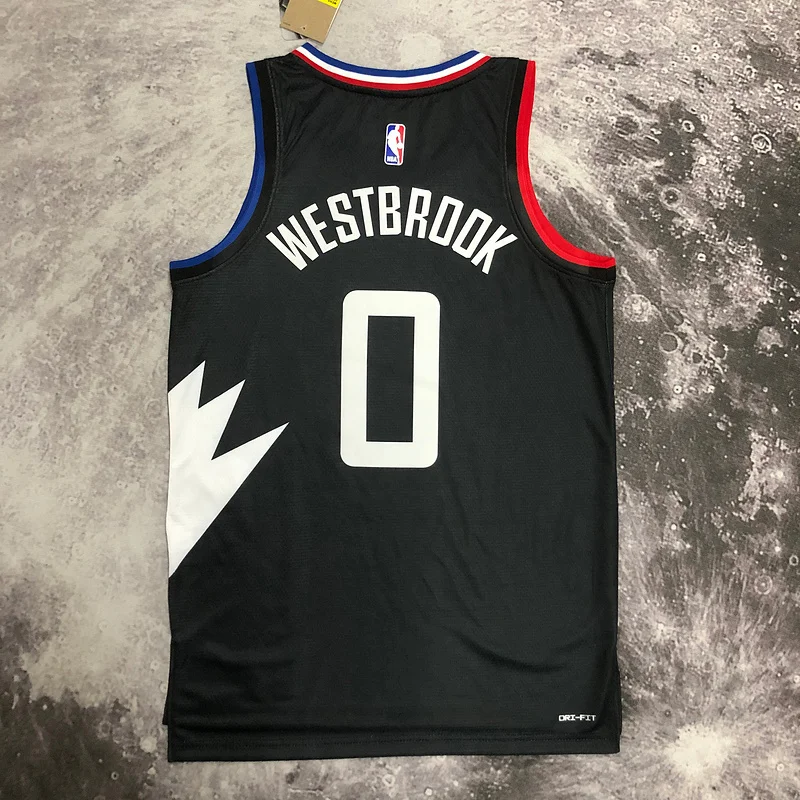 2023 Season   NBA Los Angeles Clippers Basketball jersey    trapeze  limited  #0     WESTBROOK