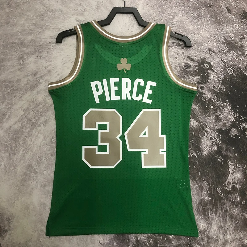 2007 2008 Season MN Hot Print Retro NBA Boston Celtics Basketball Jersey #34 PIERCE