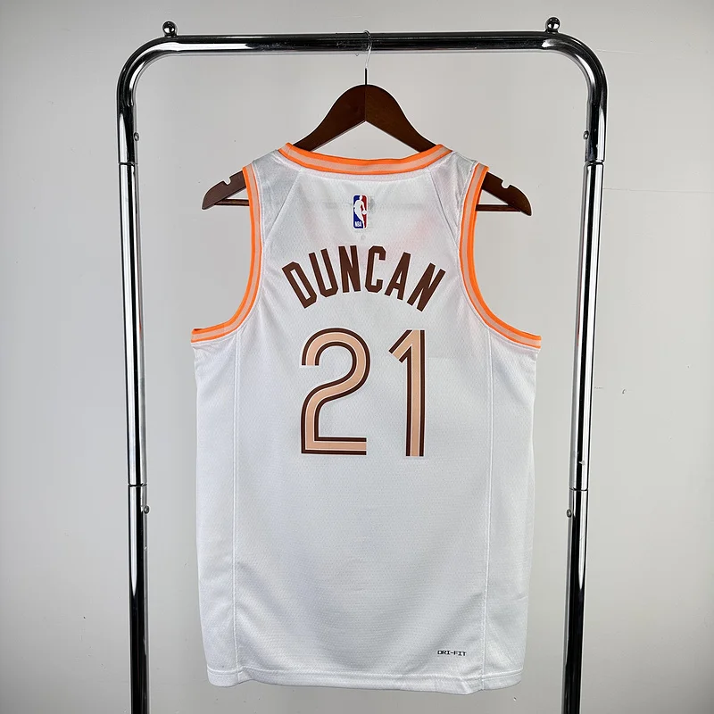 2024 San Antonio Spurs Basketball Jersey city version #21 DUNCAN