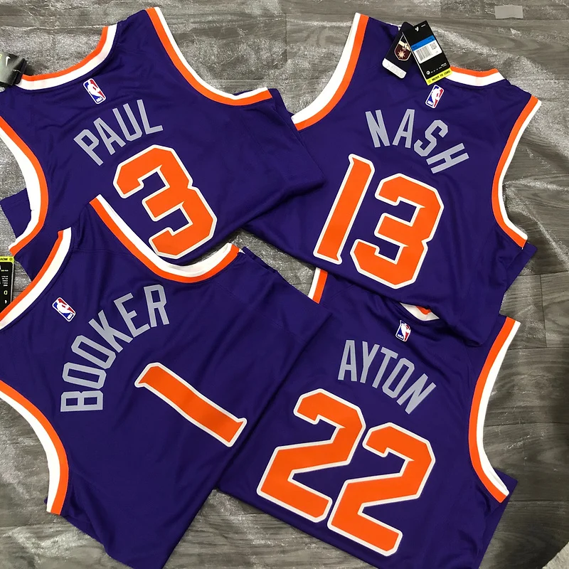 NBA Phoenix Suns Basketball jersey Purple #22 AYTON