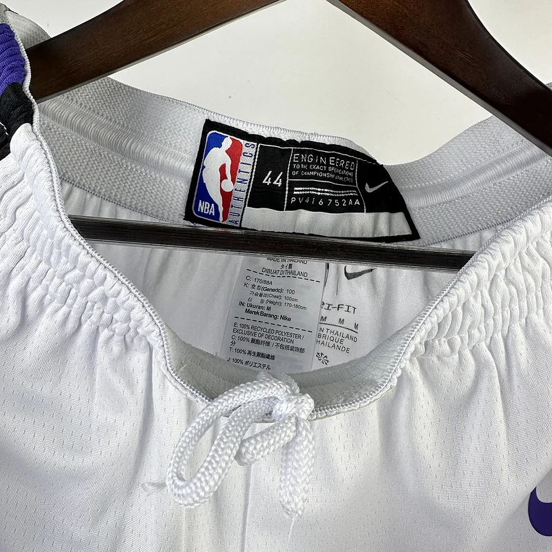 2024 Sacramento Kings Basketball Home White Shorts