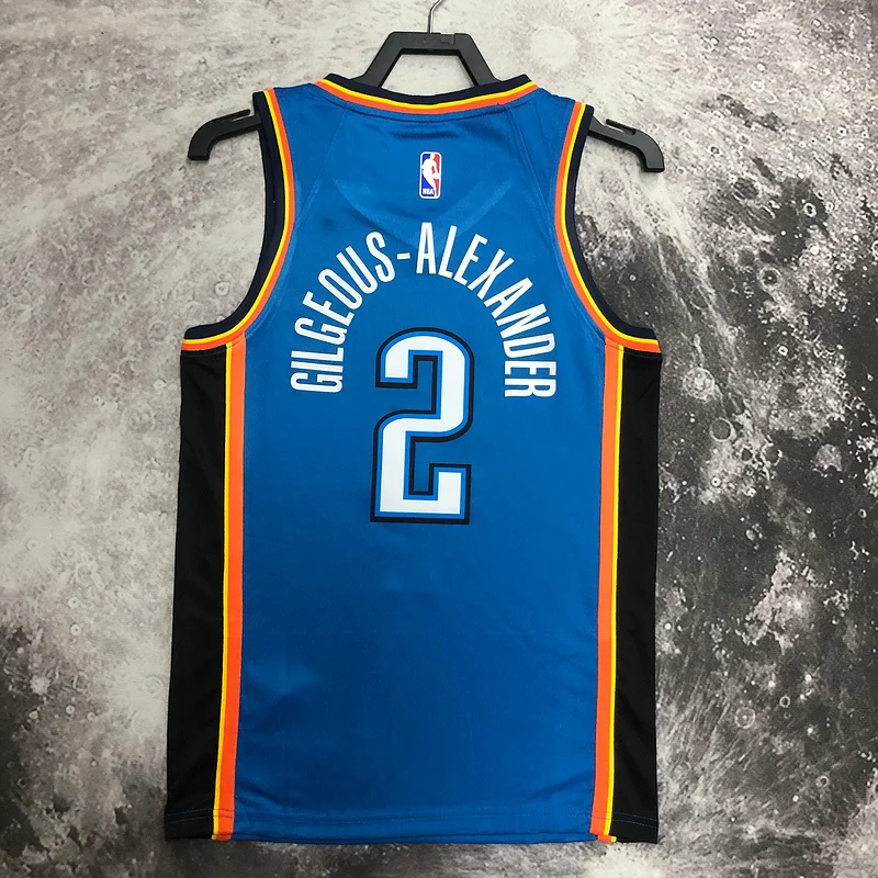 NBA Oklahoma City Thunder Basketball Jersey Blue #2 GILGEOUS ALEXANDER