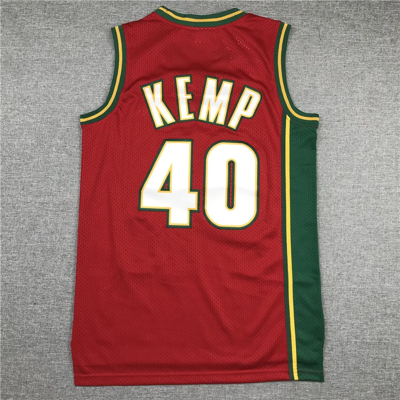 NBA Seattle SuperSonics Basketball jersey 40 Retro red