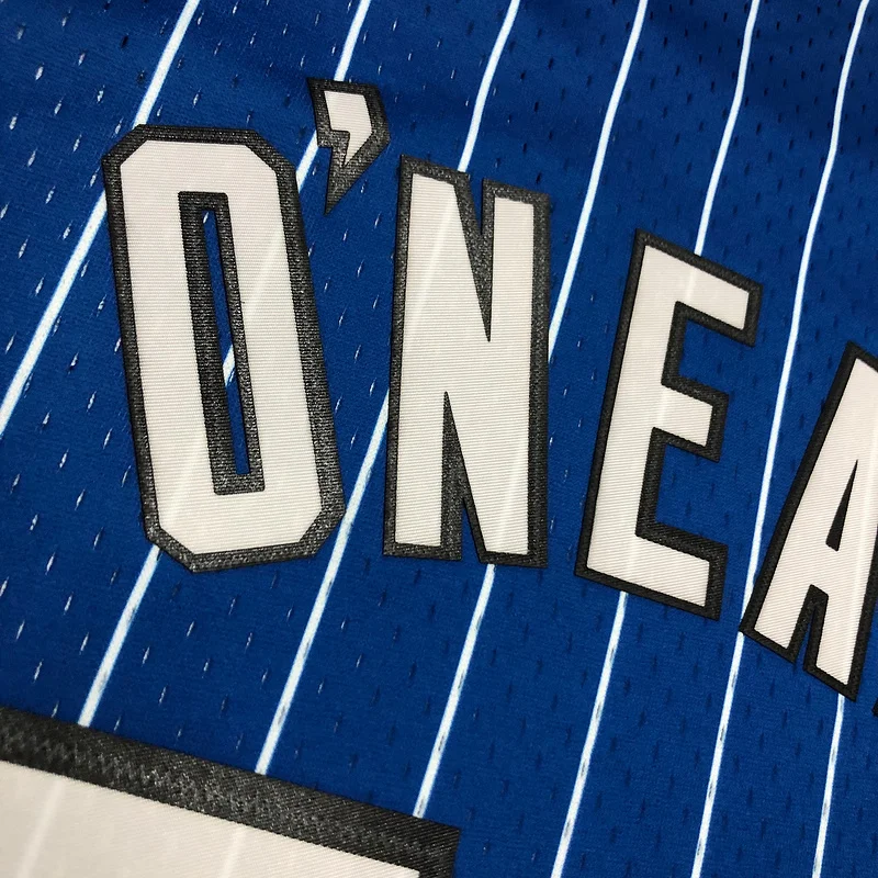 1994 1995 Mitchell Ness Hot Print Retro Orlando Magic Basketball Jersey Blue #32 ONEAL