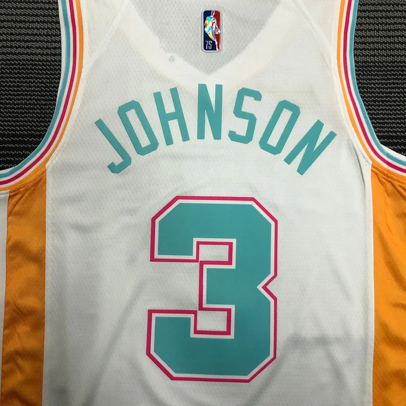 2022 San Antonio Spurs Basketball Jersey city version #3 JOHNSON