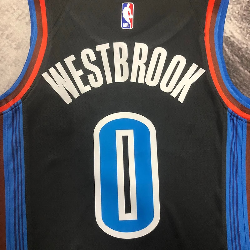 2023 NBA Oklahoma City Thunder Basketball Jersey city version #0 WESTBROOK