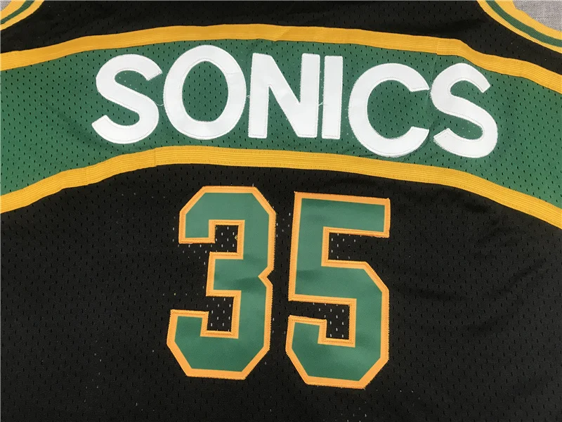 Mitchell Ness NBA Seattle SuperSonics Basketball jersey 35 Black Green