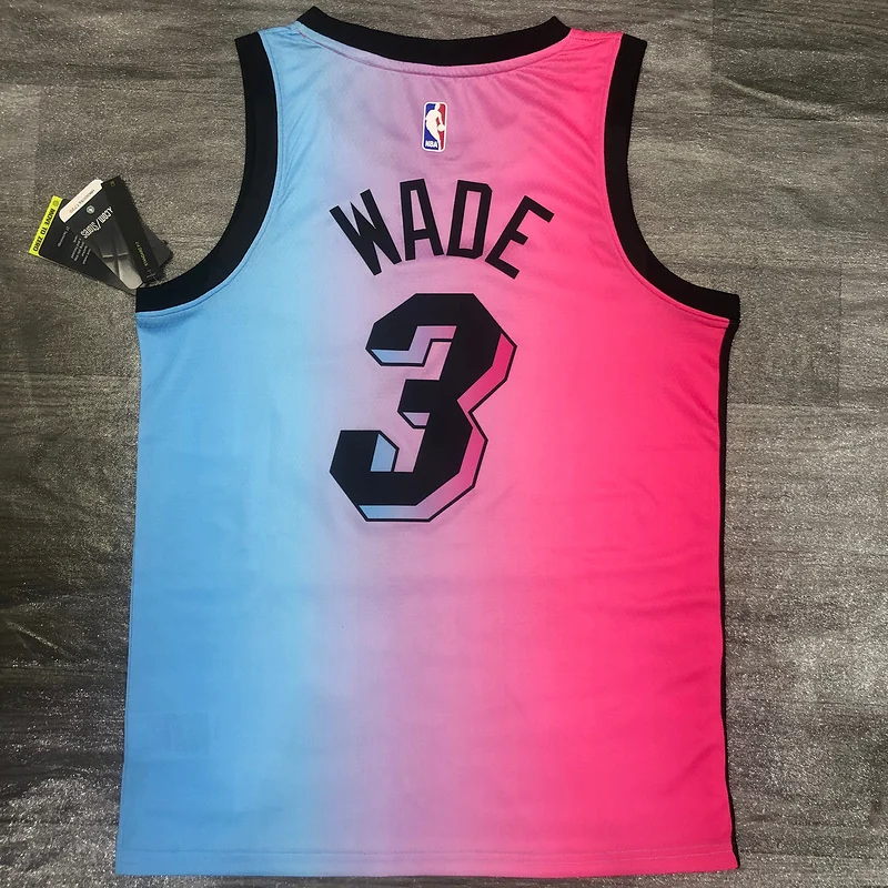 2021 Season NBA Miami Heat basketball jersey city version #3 WADE