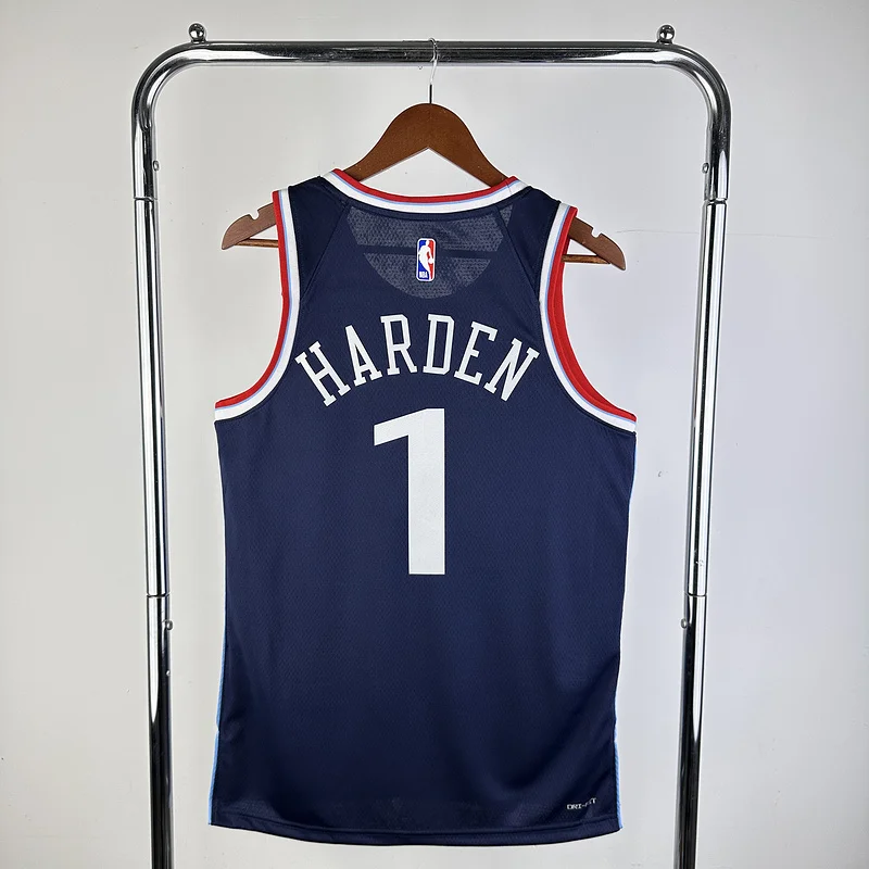 2025 Season  NBA Los Angeles Clippers Basketball jersey   Aawy   Blue  #1    HARDEN