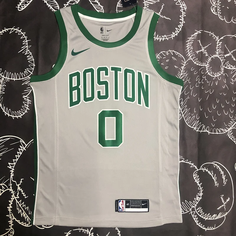 NBA Boston Celtics Basketball Jersey Gray #0 TATUM