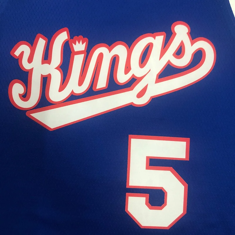 Sacramento Kings Basketball Jersey Blue #5 FOX