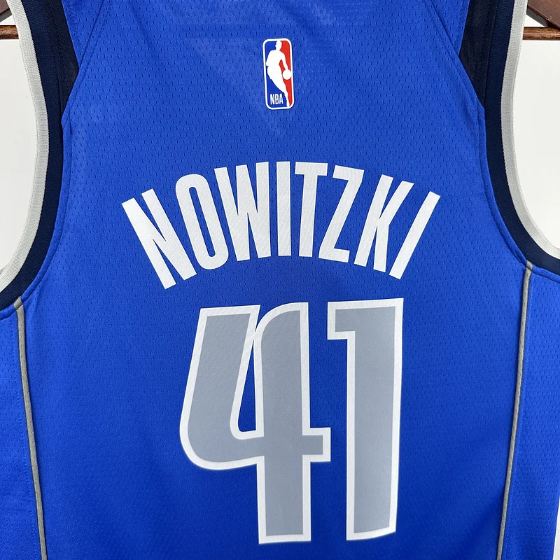 NBA Dallas Mavericks basketball jersey Blue Aawy #41 NOWITZKI