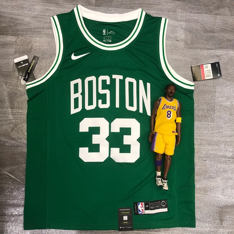 NBA Boston Celtics Basketball Jersey Retro Green #33 BIRD