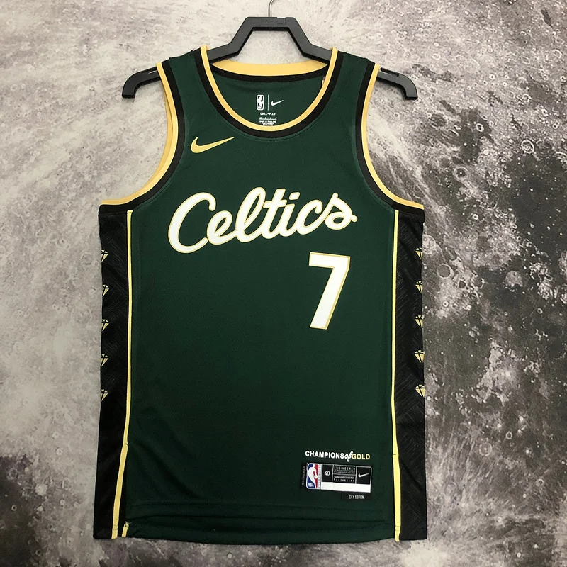 2023 Season NBA Boston Celtics Basketball Jersey city version #7 BROWN