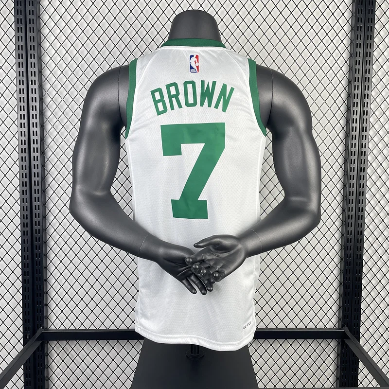 75th anniversary 2022 Season NBA Boston Celtics Basketball Jersey Retro #7 BROWN