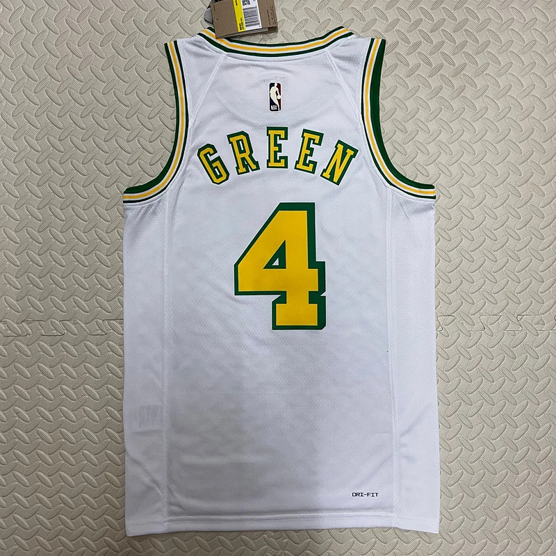 2023 Houston Rockets Basketball Jersey Retro #4 GREEN