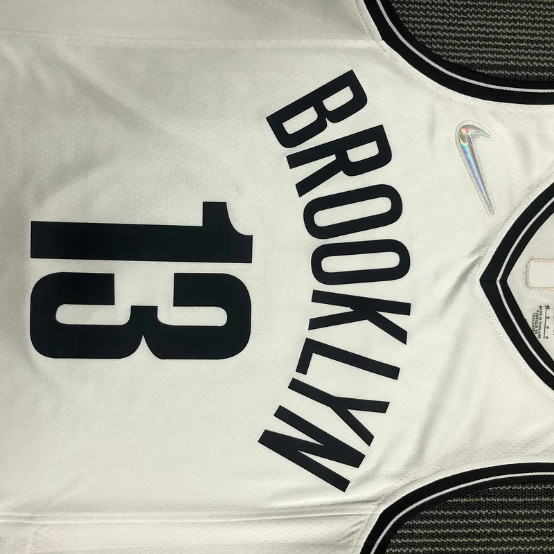 75th anniversary Brooklyn Nets Basketball jersey White #13 HARDEN