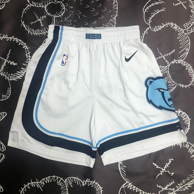 NBA Memphis Grizzlies Basketball White Shorts