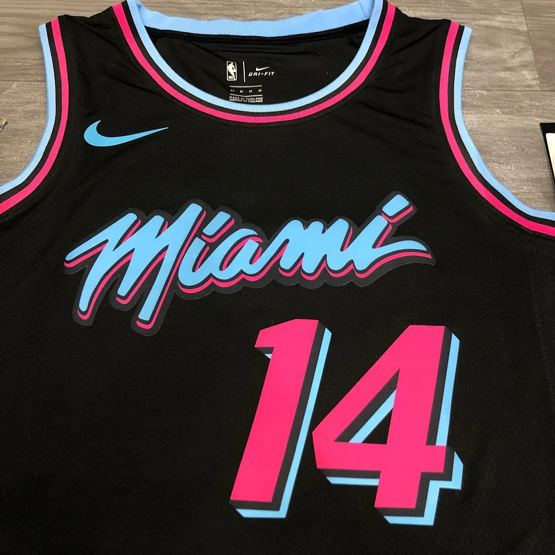 NBA Miami Heat basketball jersey round neck Black #14 HERRO