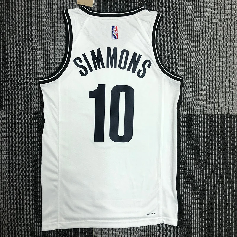 75th anniversary Brooklyn Nets Basketball jersey White #10 SIMMONS