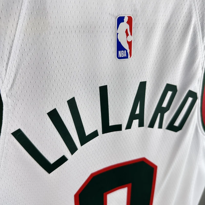 2018 Season NBA Milwaukee Bucks Basketball jersey Retro #0 LILLARD