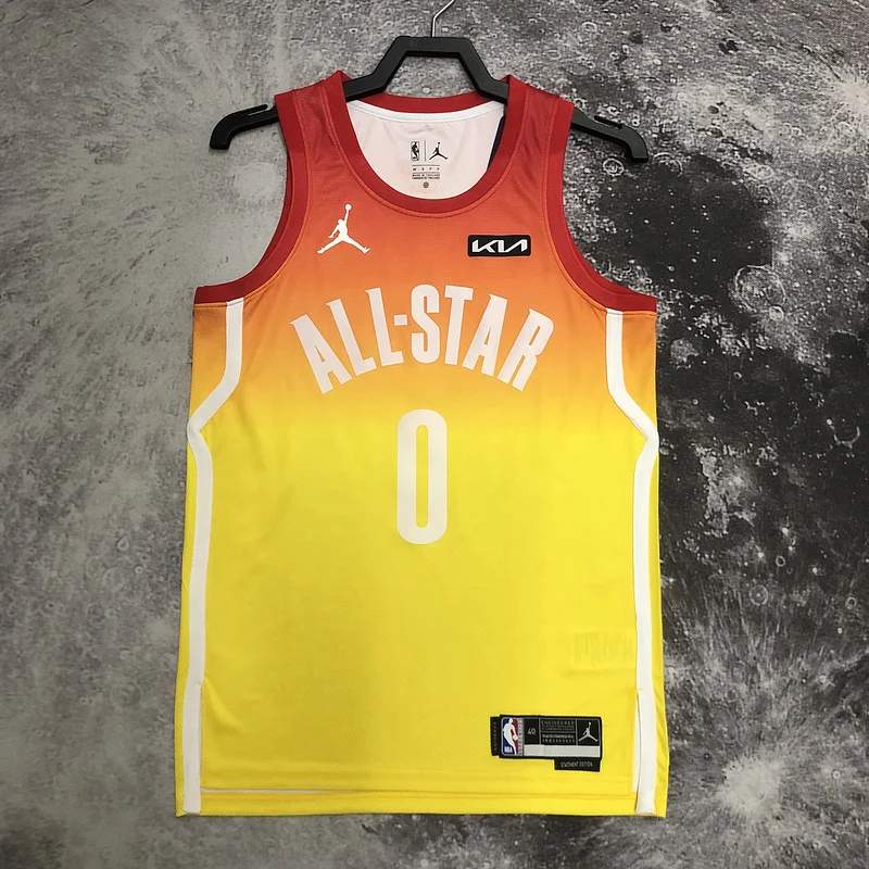 2023   All-Star   Portland Trail Blazers Basketball Jersey  Yellow  #0   LILIARD