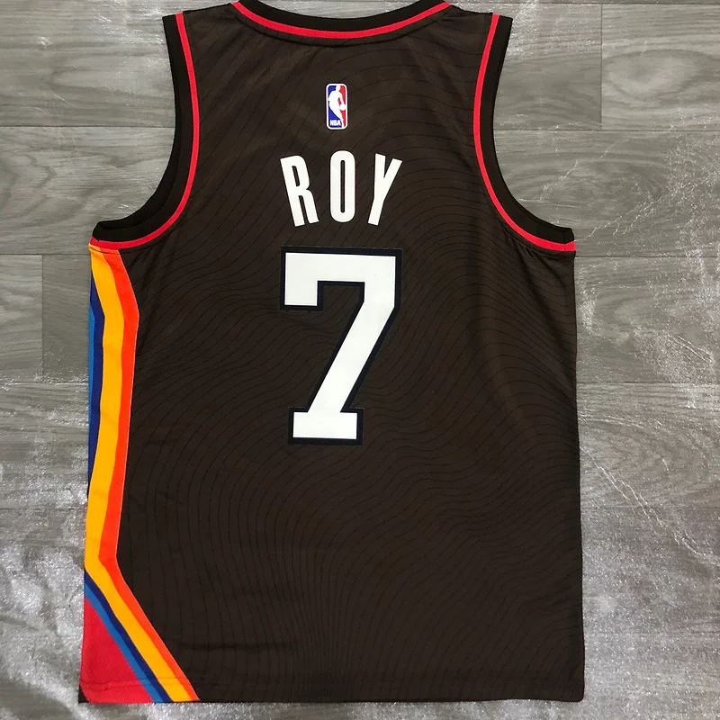 2021 Portland Trail Blazers Basketball Jersey city version brown #7 ROY