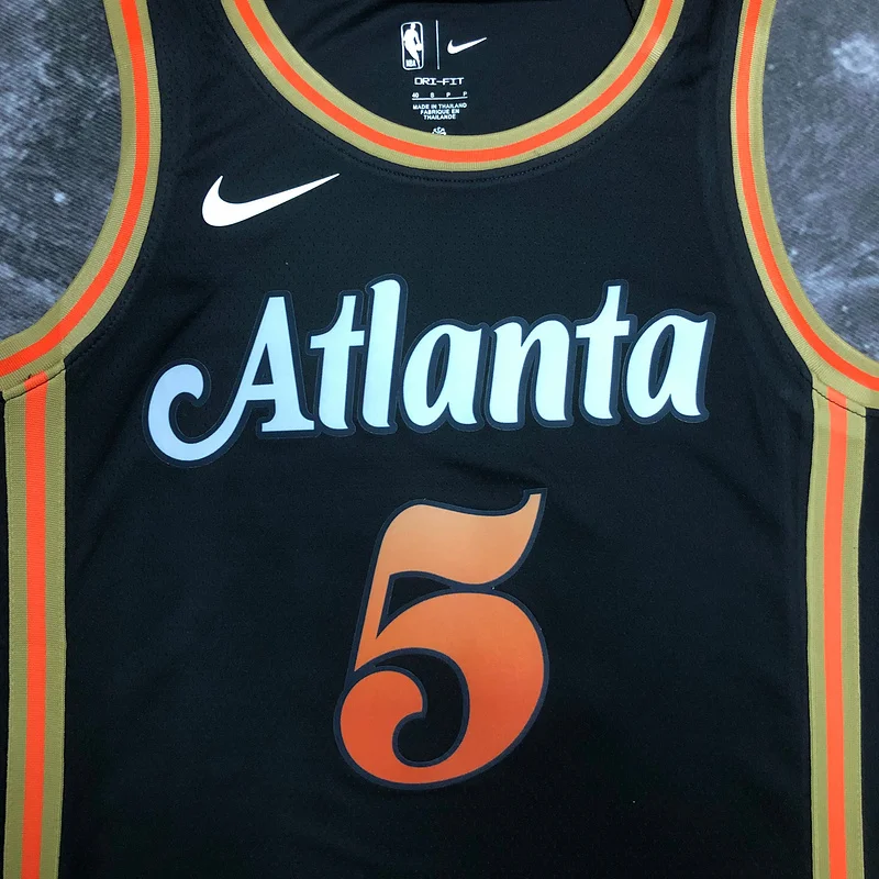 2023 Season NBA Atlanta Hawks Basketball Jersey city version #5  MURRAY