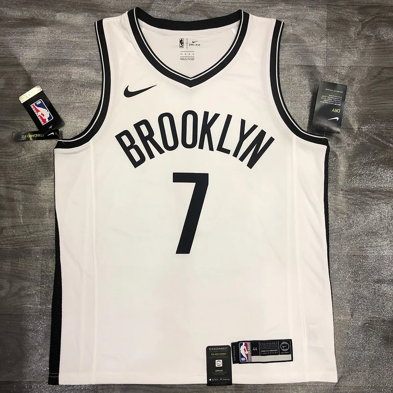 Brooklyn Nets Basketball jersey V-neck  White #7 DURANT