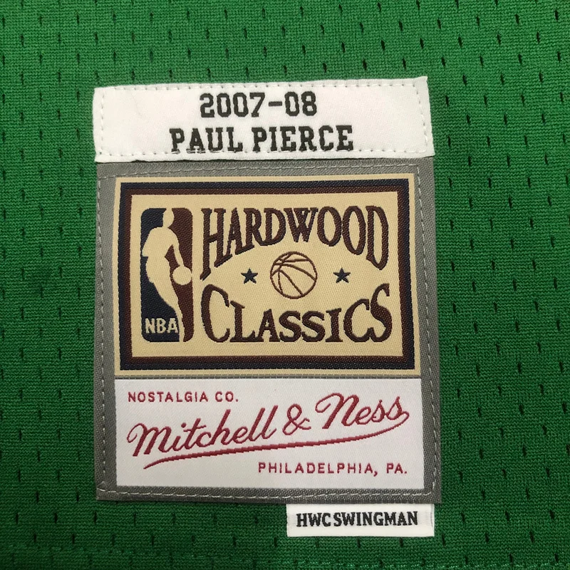 2007 2008 Season MN Hot Print Retro NBA Boston Celtics Basketball Jersey #34 PIERCE