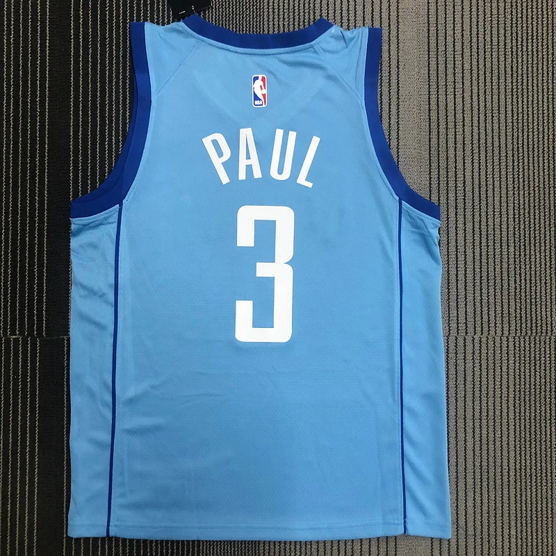 2021 Houston Rockets Basketball Jersey city version Blue #3 PAUL