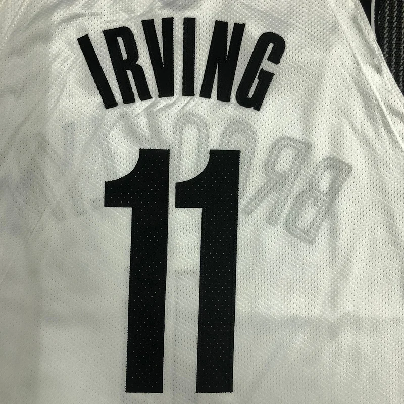 AU Player Version Brooklyn Nets Basketball jersey White #11 IRVING