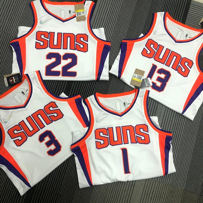 75th anniversary NBA Phoenix Suns Basketball jersey White #1 BOOKER